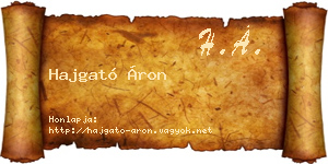 Hajgató Áron névjegykártya